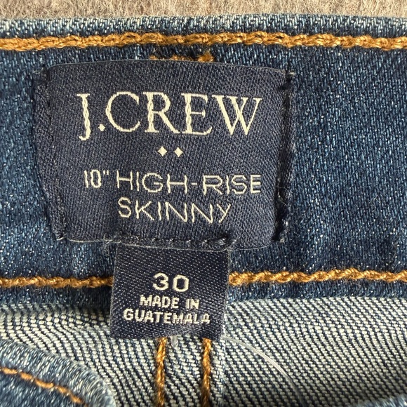 J Crew Curvy 10” Womens Size 30 Button Fly High Rise Skinny Jeans Jegging - Picture 3 of 6